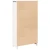 Visoka komoda bijela 80 x 35 x 154 cm od masivne borovine