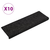 Prostirke za stepenice samoljepljive 10 kom 65x21x4 cm crne pravokutne rubove
