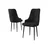 Hanah Home set trpezarijskih stolica Trex 8 kom, crna tkanina Babyface, crne metalne noge