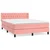 Greatstore Box spring postelja z vzmetnico roza 140x200 cm žamet