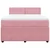 Vidaxl Box spring postelja z vzmetnico roza 140x190 cm žamet