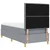 Vidaxl LED Box Spring Postelja Svetlo siva 80 x 200 cm blago
