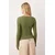Trendyol Milla ženska bluza Twoaw26Bz00134, maslinasta