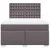 Vidaxl Box spring postelja z vzmetnico siva 140x190 cm umetno usnje