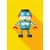 Tapeta veseli robot - 196x270