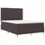 Vidaxl LED Box Spring Postelja Temno rjava 140 x 200 cm blago