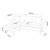 ATELIER DEL SOFA Ugaona garnitura Sofia Corner Left Grey