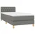Vidaxl Box spring postelja z vzmetnico LED temno siva 100x200 cm blago