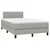 shumee Box spring postelja z vzmetnico LED sv. siva 120x200 cm blago