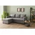 ATELIER DEL SOFA Ugaona sofa-krevet Kado Light Grey
