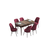 Hanah Home Set Trpezarijski sto i 6 stolica Han, Bordo-braon