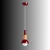 Opviq luster Elwood 20800-B, 1 × E27, bordo