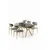 Hanah Home Trpezarijski set, 5 komada, Sivi