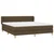 Vidaxl Box spring postelja z vzmetnico temno rjava 180x200 cm blago