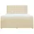 VIDAXL Box spring postelja z vzmetnico krem 180x200 cm blago