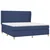 Vidaxl Box spring postelja z vzmetnico modra 180x200 cm blago