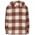 Big Check Hooded Shirt Jacket White Sand/Brown