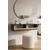 Hanah Home komoda Arex 120, 120 cm, antracit / travertin / zlatna