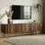 Hanah Home TV komoda Nexus, 180 cm, travertin / orah Barok / zlatna