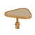 Hanah Home pomoćni sto Opus Ucgen 46, 46 cm, hrast / travertin