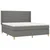 Vidaxl Box spring postelja z vzmetnico temno siva 160x200 cm blago