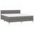 Vidaxl Box spring postelja z vzmetnico temno siva 160x200 cm blago