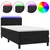 Vidaxl Box spring postelja z vzmetnico LED črna 90x200 cm žamet