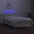 vidaXL Box spring postelja z vzmetnico LED krem 80x200 cm blago