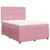 Vidaxl Box spring postelja z vzmetnico roza 140x200 cm žamet