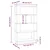 Vidaxl Knjižna omara/pregrada medeno rjava 80x25x132 cm trden les