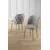 Hanah Home set trpezarijskih stolica Axle 2 kom, siva tkanina Babyface, hromirane metalne noge
