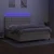 Vidaxl Box spring postelja z vzmetnico LED krem 160x200 cm blago