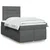 Vidaxl Box spring postelja z vzmetnico temno siva 120x200 cm blago