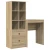 Stol s ladicama s policom s pohranom 2 pcs Sonoma hrast