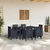 Vrtni set za objed 7 pcs Antracit Polt ratan