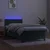 Vidaxl Box spring postelja z vzmetnico LED tem. zelena 100x200cm žamet