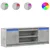 TV ormarić s LED svjetlima boja betona 139,5x34x50 cm drveni
