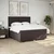 Vidaxl Box spring postelja z vzmetnico temno rjav 200x200 cm blago