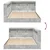Krevet s policama Beton siva 140 x 200 cm Konstruirano drvo