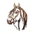 Wallity Zidna dekoracija Horse-3, 38cmx53cm, Bakar