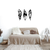 Wallity Zidna dekoracija Feather Metal Decor, 78 x 65 cm, Crna