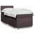 Vidaxl Box spring postelja z vzmetnico temno rjava 100x200 cm blago