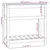 Sadilica s policom siva 82,5x34,5x81 cm od masivne borovine