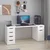 Hanah Home radni sto Alen 180cm 5 Drawer Cabinet, 180 cm, beli