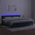 Vidaxl Box spring postelja z vzmetnico LED tem. zelena 200x200cm žamet