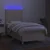 Vidaxl Box spring postelja z vzmetnico LED krem 90x190 cm blago