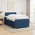 vidaXL Postelja boxspring z vzmetnico Modra 120 x 200 cm Blago