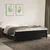 vidaXL Box spring postelja z vzmetnico črna 200x200 cm žamet