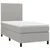 Vidaxl Box spring postelja z vzmetnico LED svetlo siva 90x190 cm blago