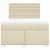 Vidaxl Box spring postelja z vzmetnico krem 140x190 cm blago